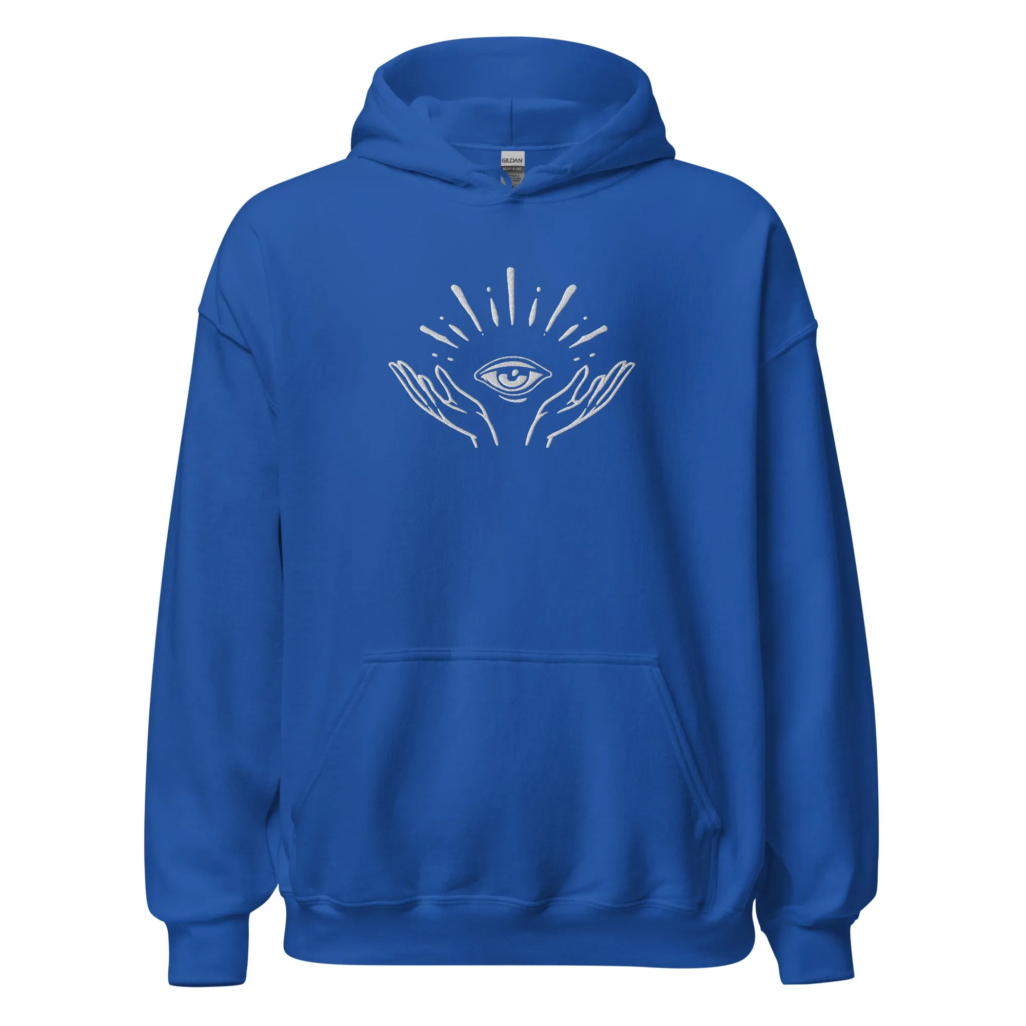 Celestial Hands & Eye Embroidered Hoodie
