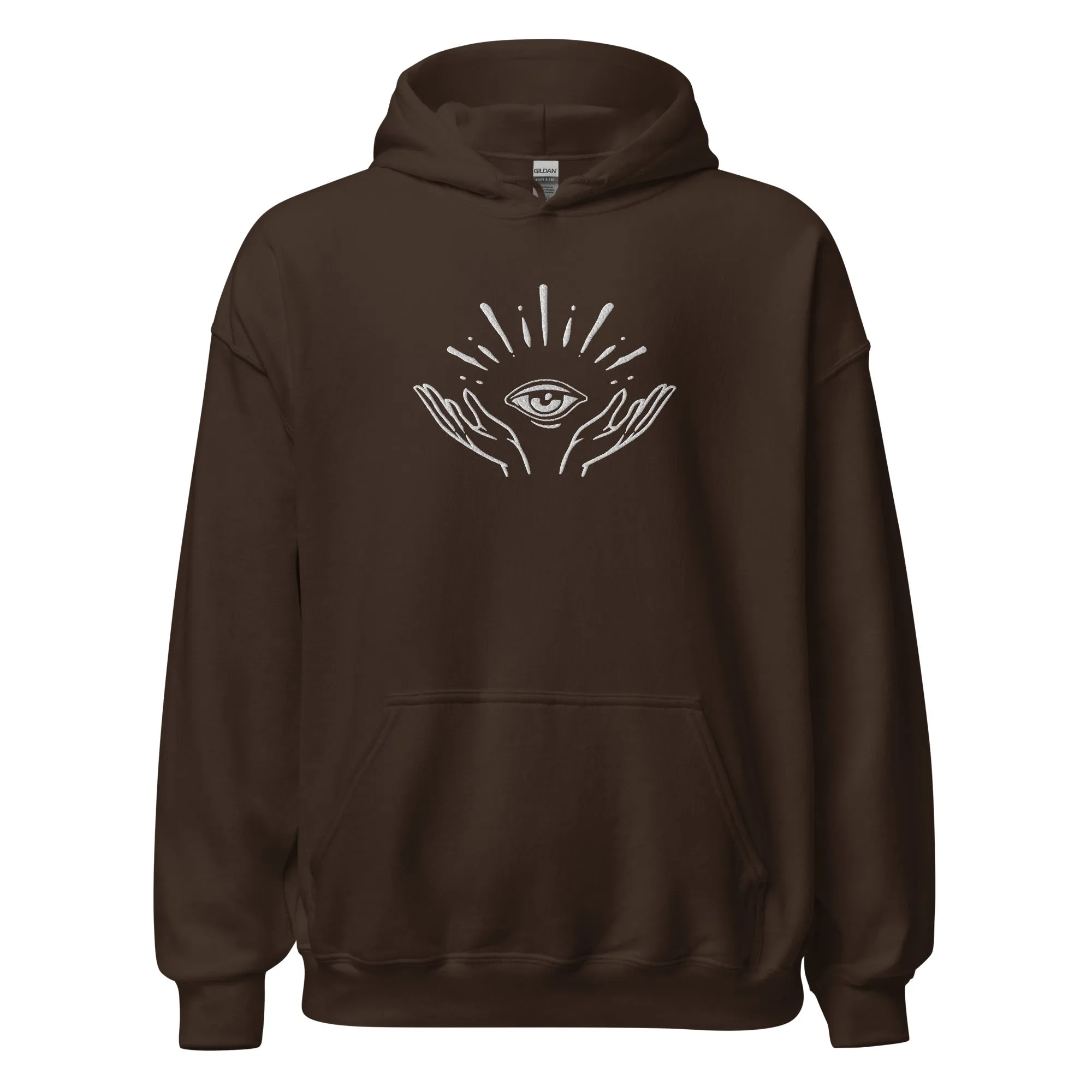 Celestial Hands & Eye Embroidered Hoodie