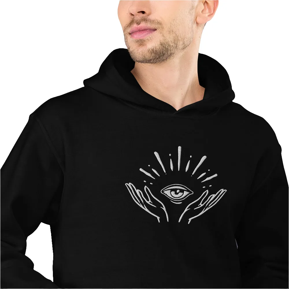 Celestial Hands & Eye Embroidered Hoodie