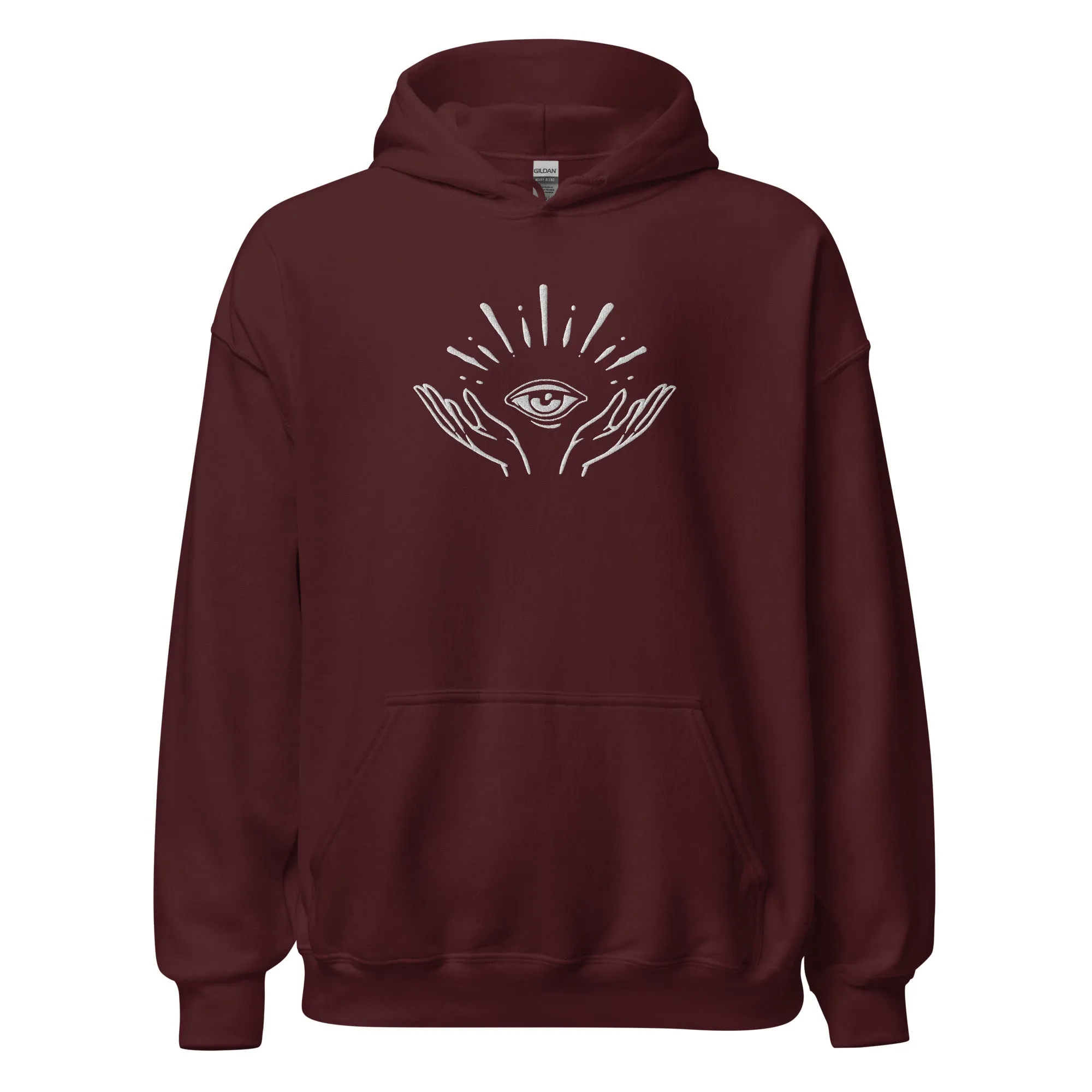 Celestial Hands & Eye Embroidered Hoodie