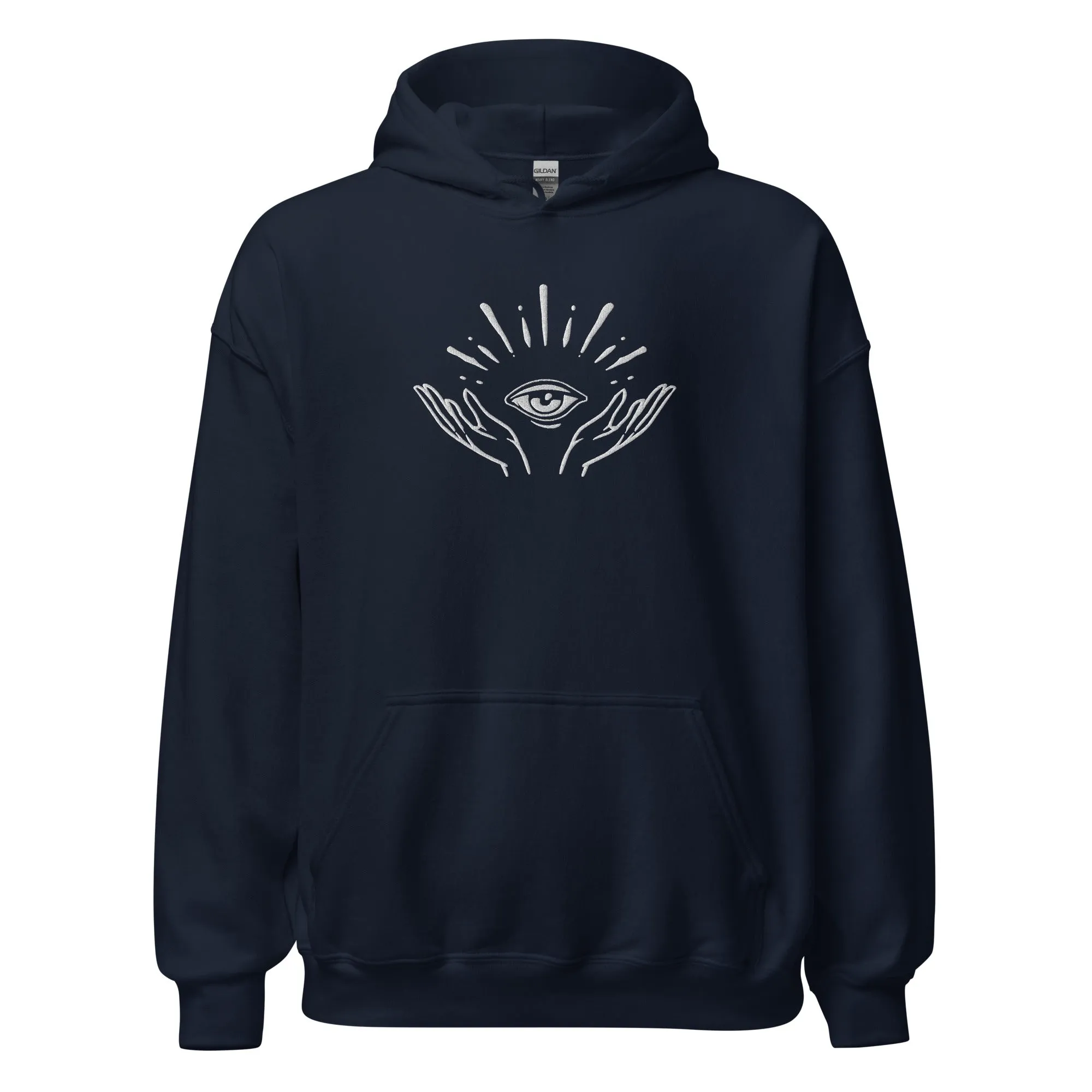 Celestial Hands & Eye Embroidered Hoodie