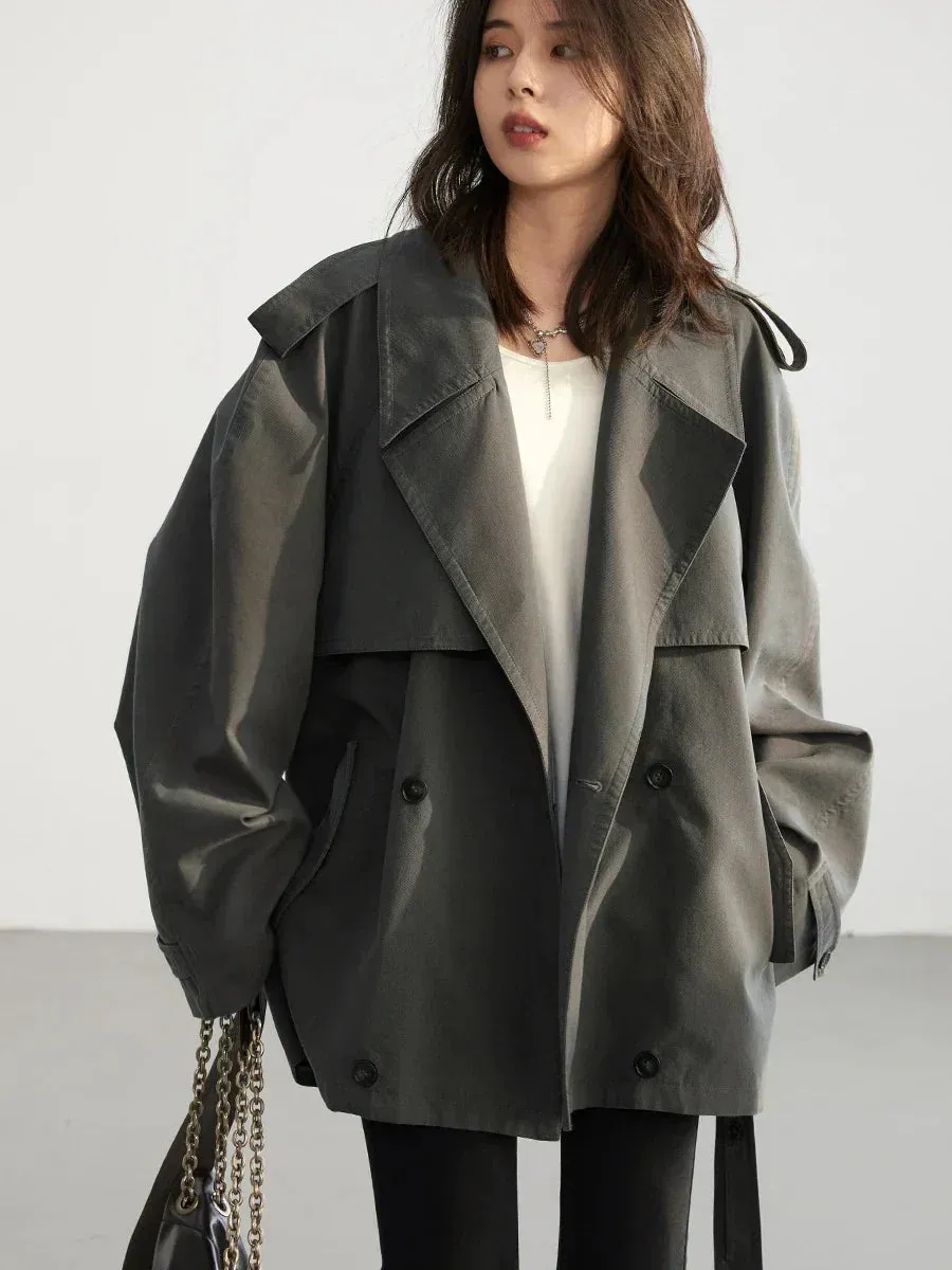 Chic jacket made from soft leather-like - Perfect for chilly days - Cozy and warm for winter