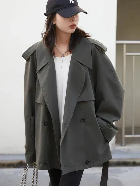 Chic jacket made from soft leather-like - Perfect for chilly days - Cozy and warm for winter