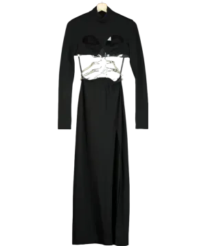 Christopher Kane Black Cutout Maxi Dress No Size
