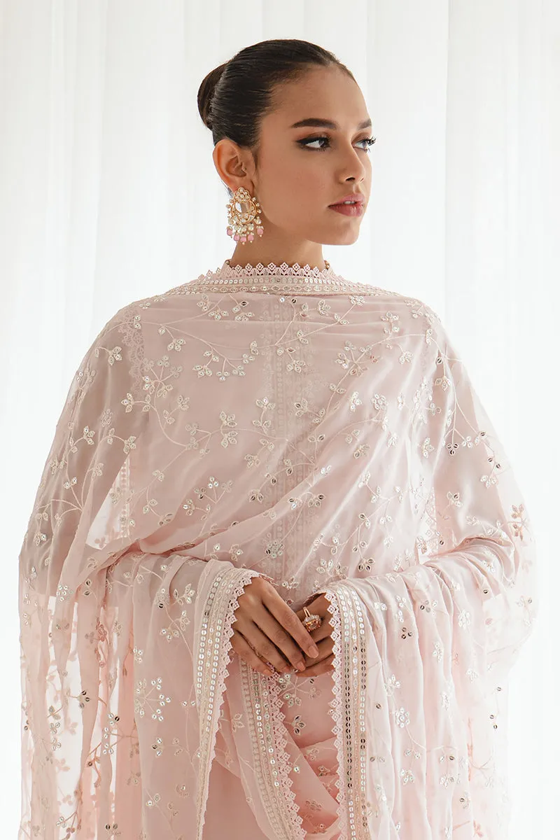Classic Shell Pink Embroidered Pakistani Salwar Kameez Dupatta Suit