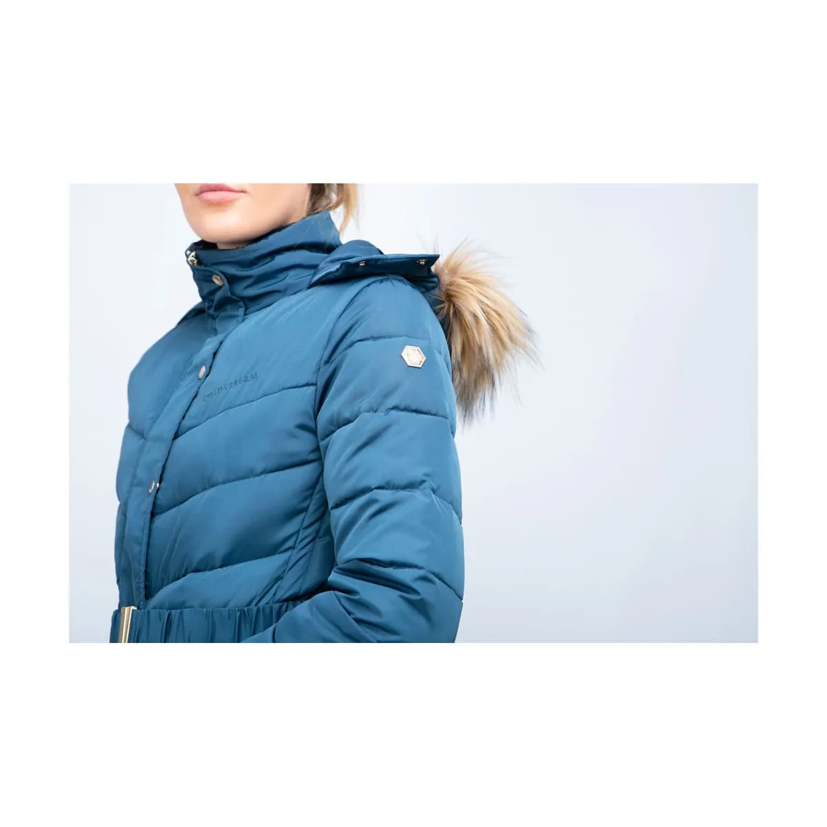 Coldstream Cornhill Ladies Cool Slate Blue Quilted Coat