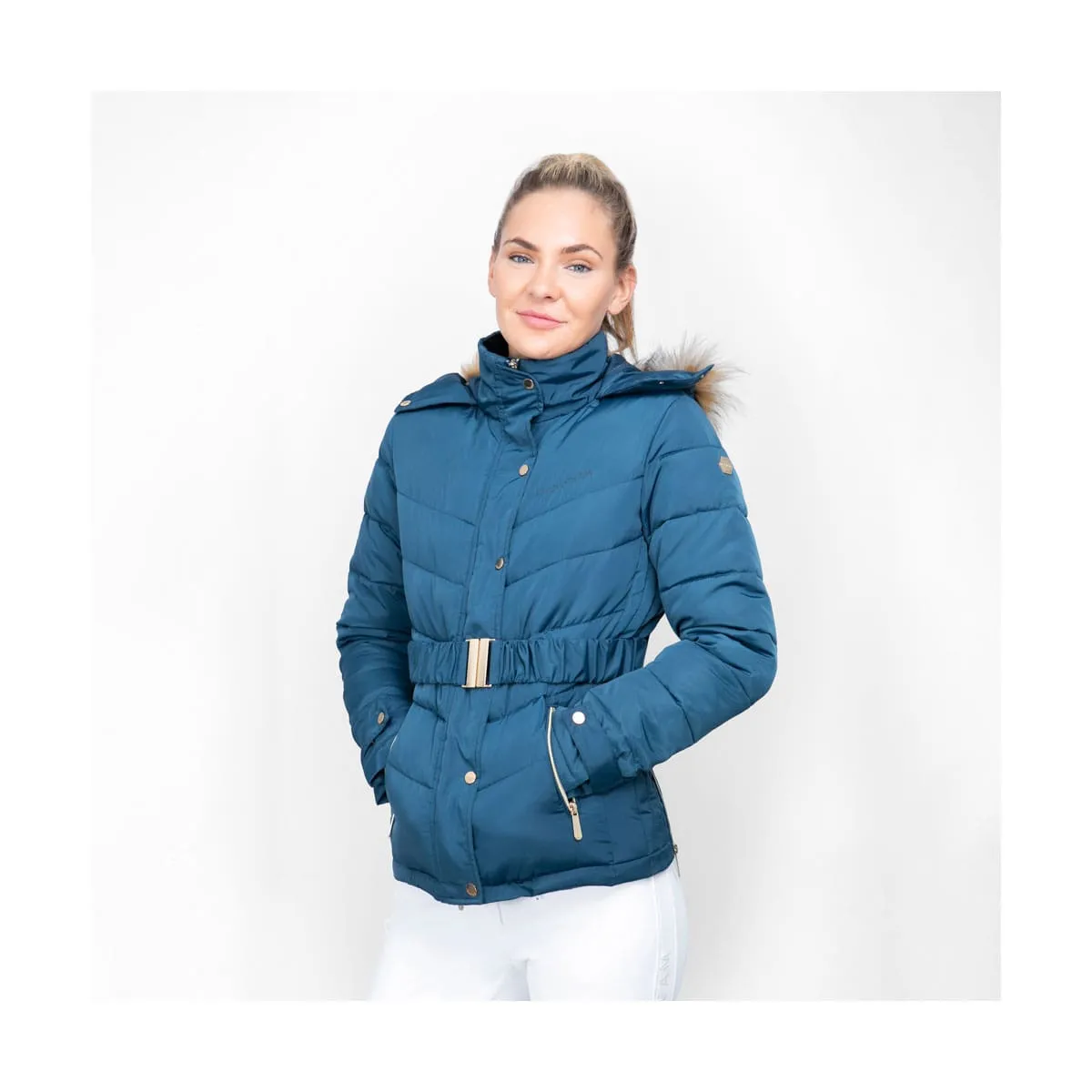 Coldstream Cornhill Ladies Cool Slate Blue Quilted Coat