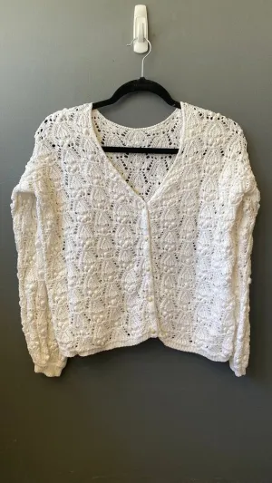 Cotton Knit V Cardigan Sweater