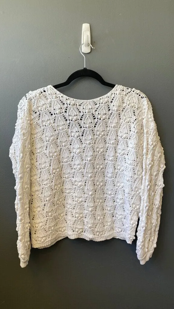 Cotton Knit V Cardigan Sweater
