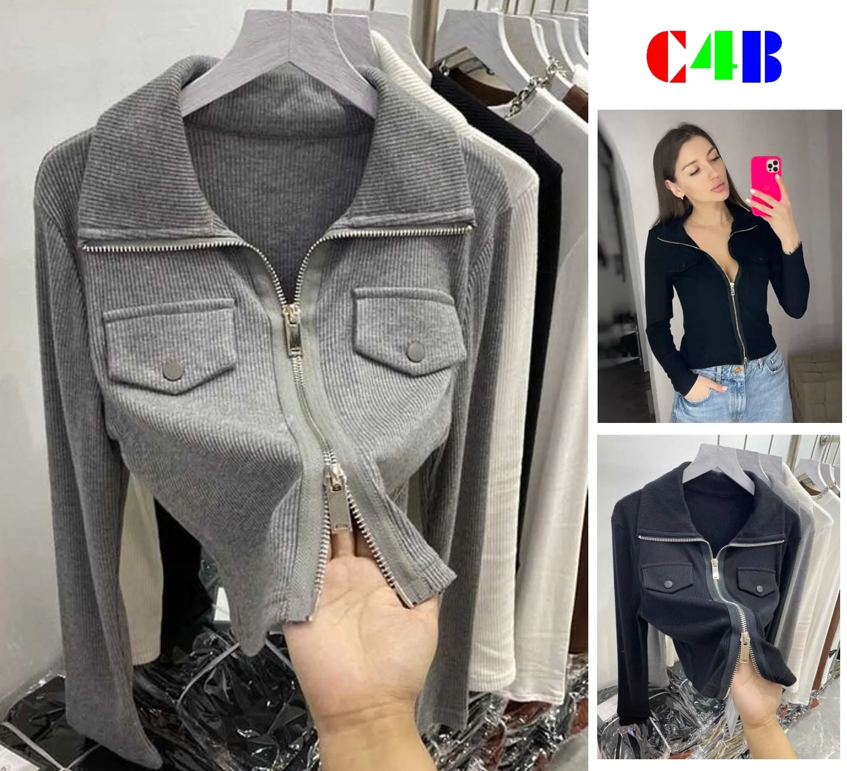 Cotton Women Knit Button Sweaters Fall Clothing Blouse