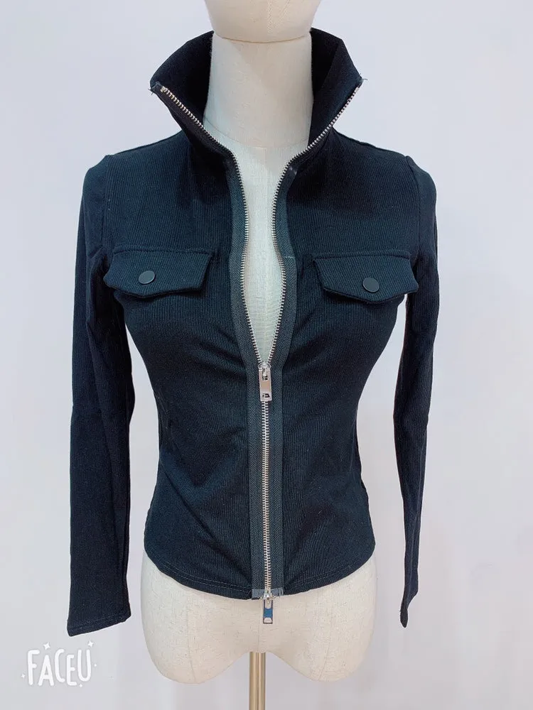 Cotton Women Knit Button Sweaters Fall Clothing Blouse