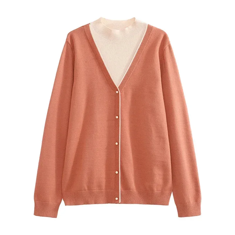 Cozy Patchwork Turtleneck Sweater