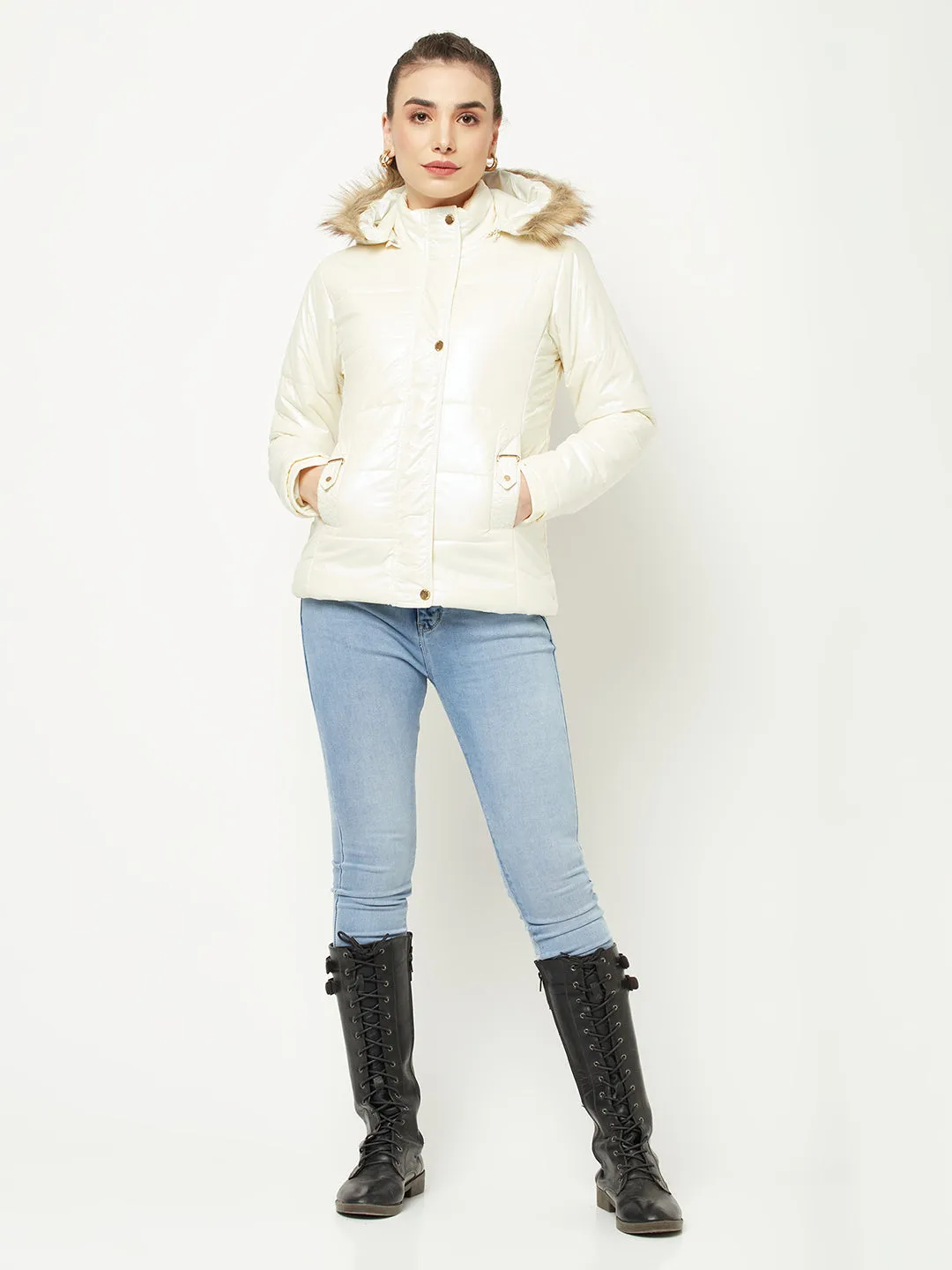 Cream Padded Jacket