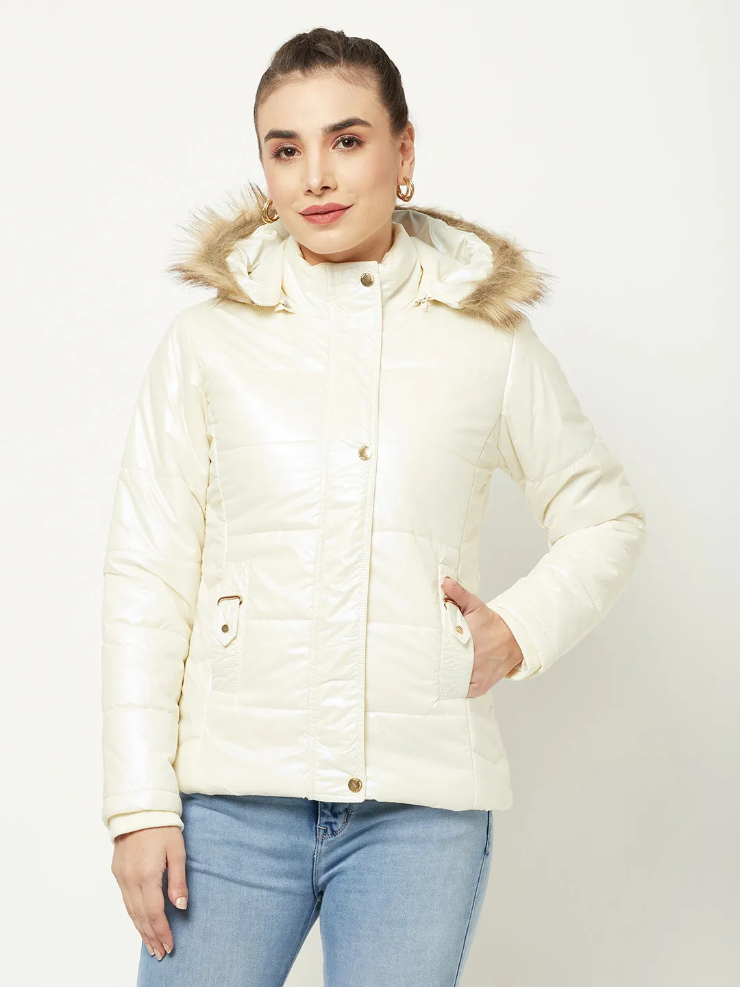 Cream Padded Jacket