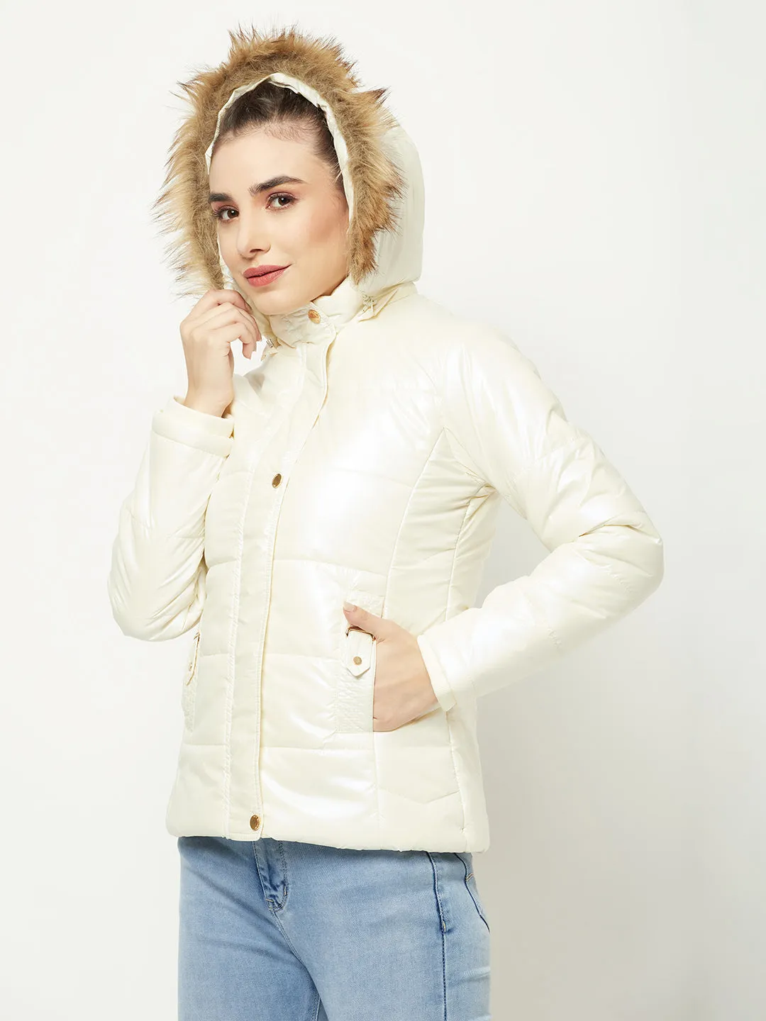Cream Padded Jacket