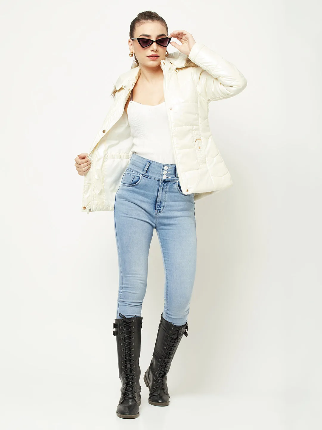 Cream Padded Jacket