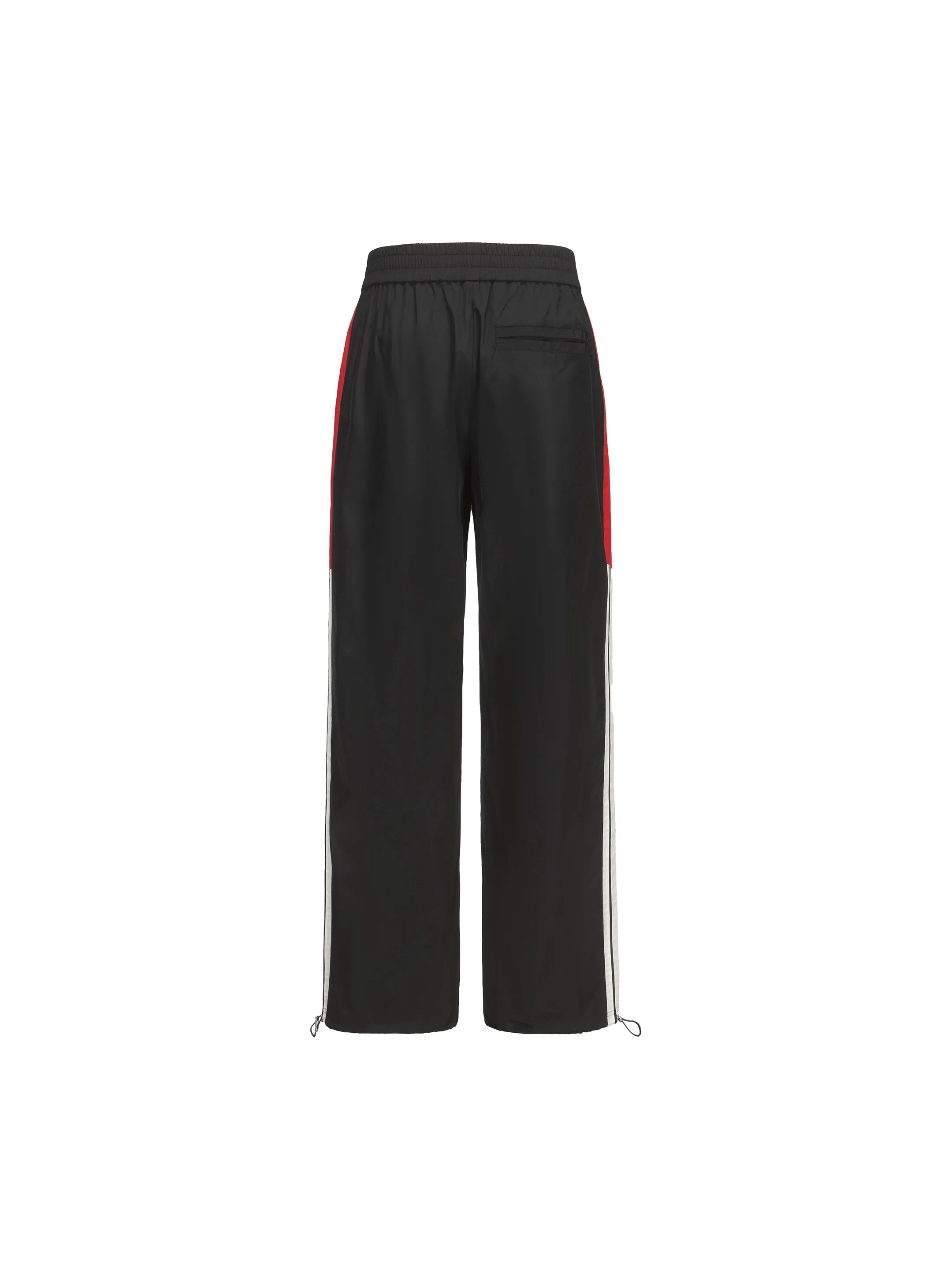 Cream White Black and Red Patchwork School Sweatpants