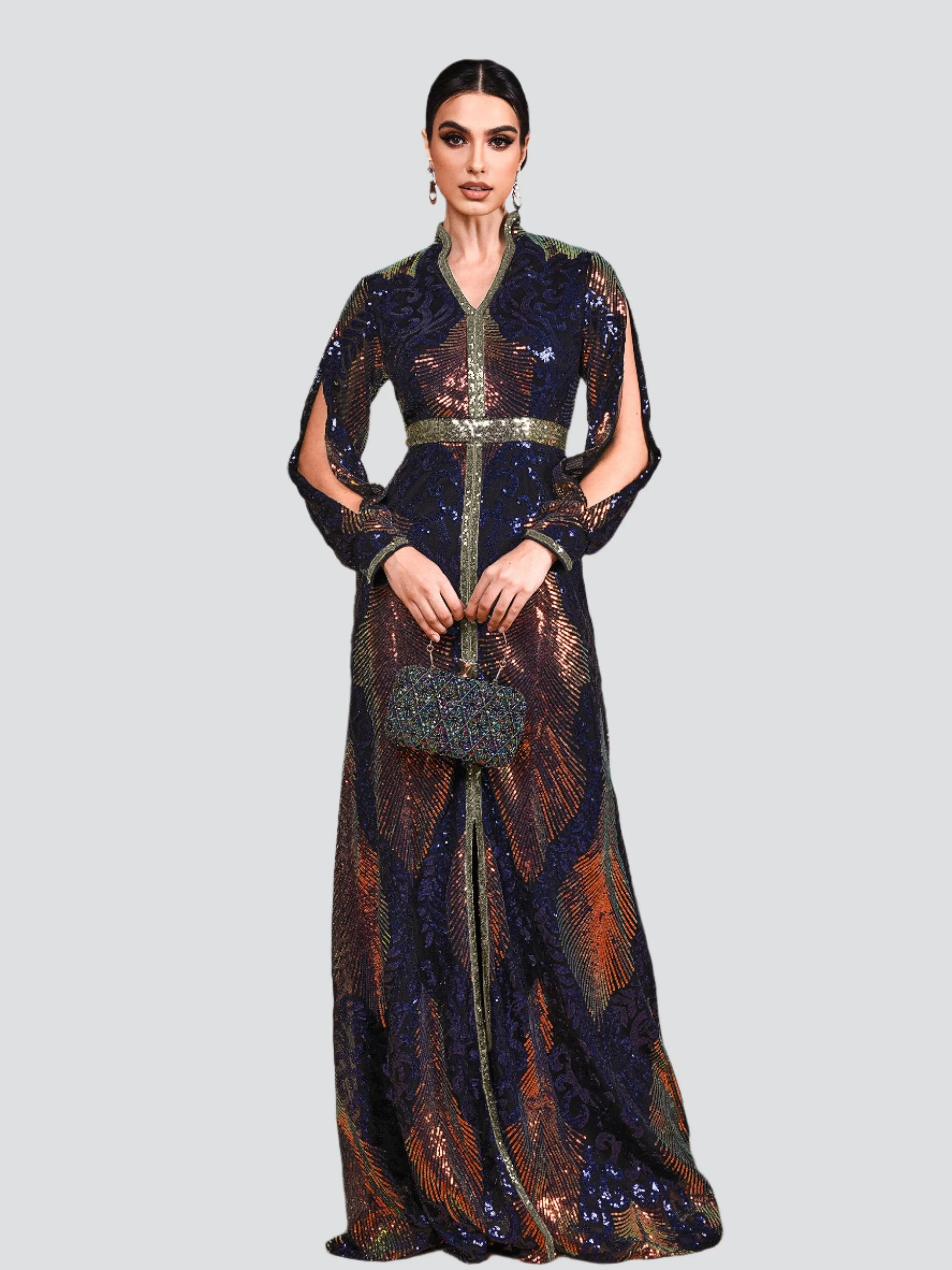 Cutout Sequin Maxi Dress ME00330