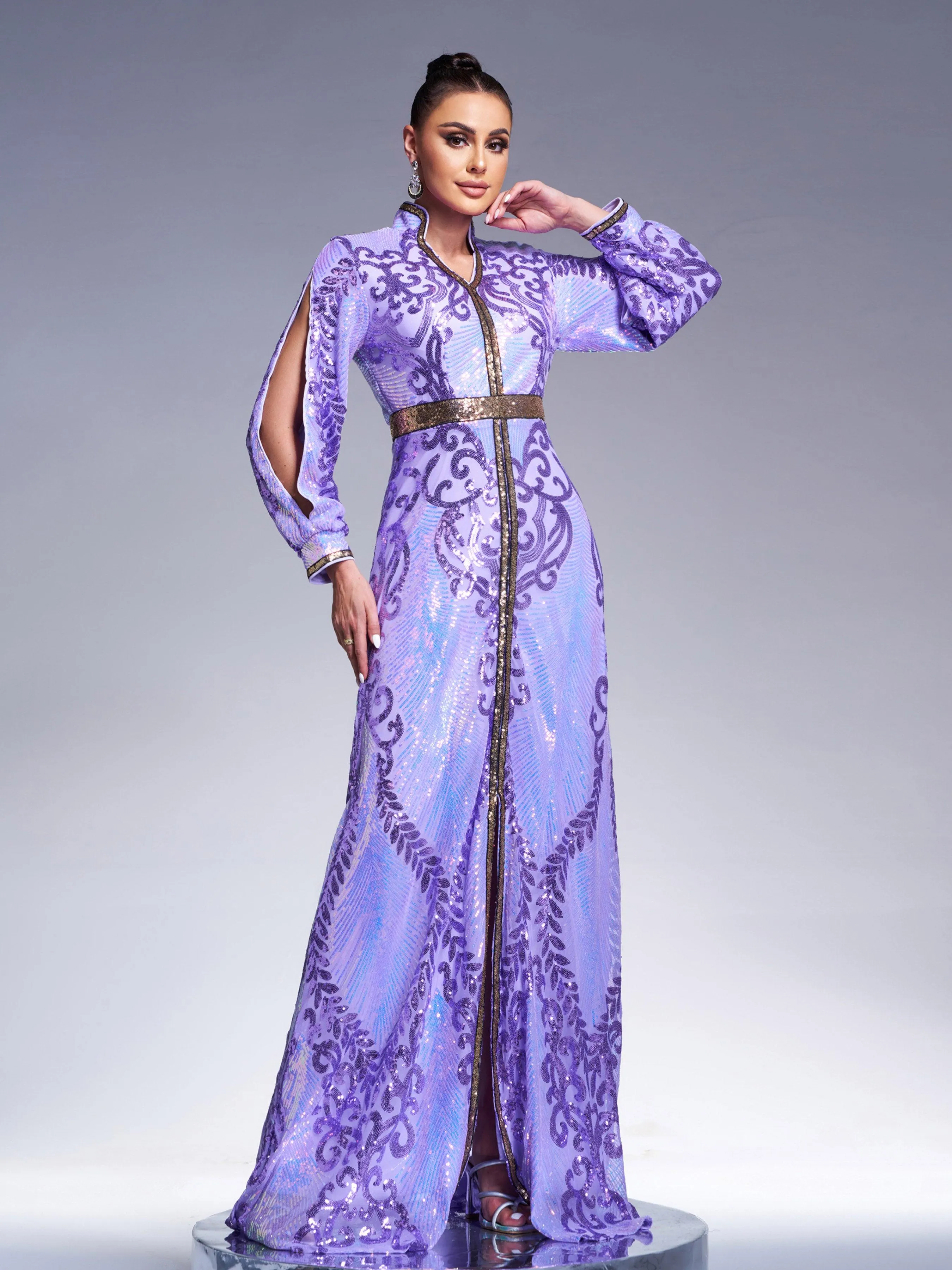 Cutout Sequin Maxi Dress ME00330