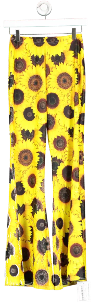 Day by Day Yellow Super Flared Sunflower Leggings UK 6
