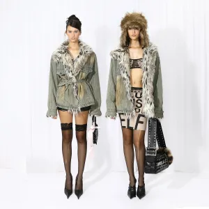 Denim Fur Jacket