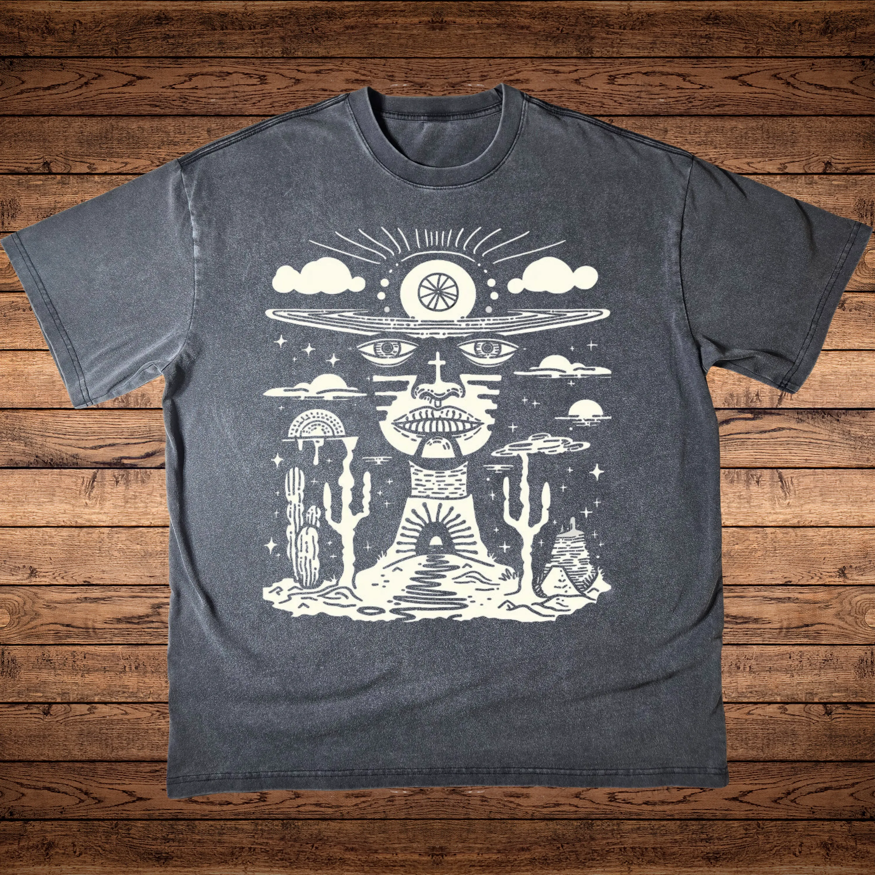 Deserted Visions - Fluffy Vintage Heavyweight T-Shirt