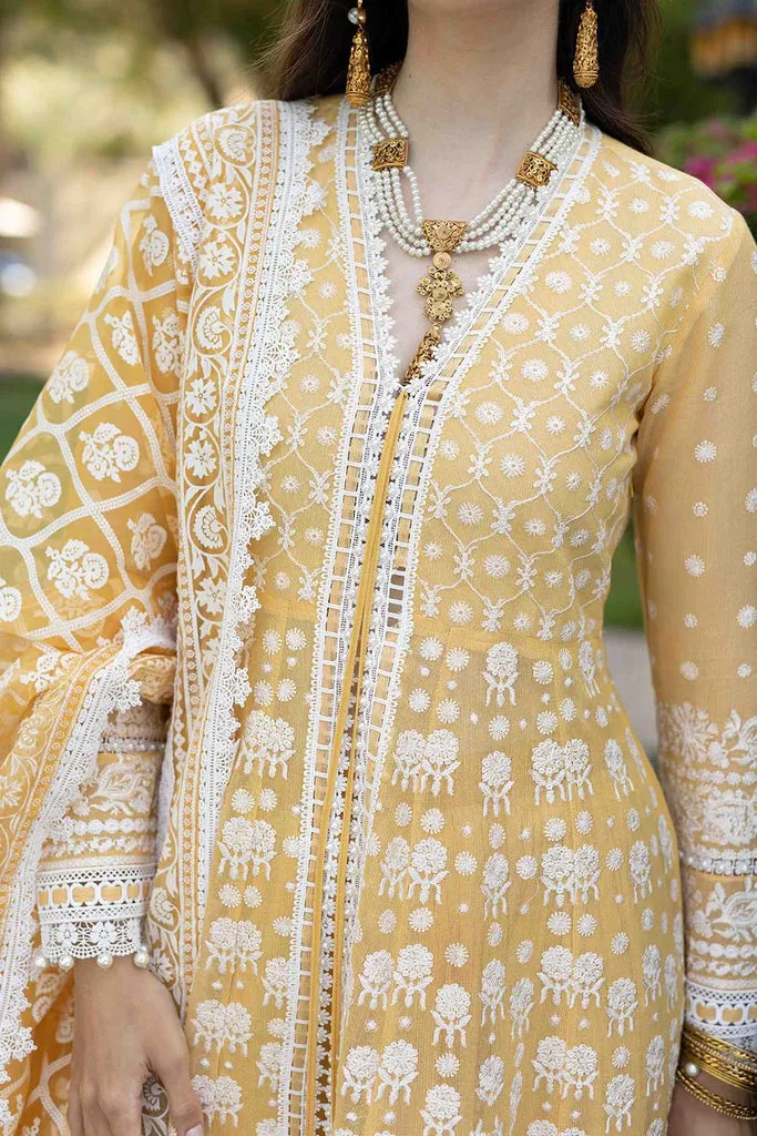 Designer Lemon Colored Frock for Pakistani Eid Dress