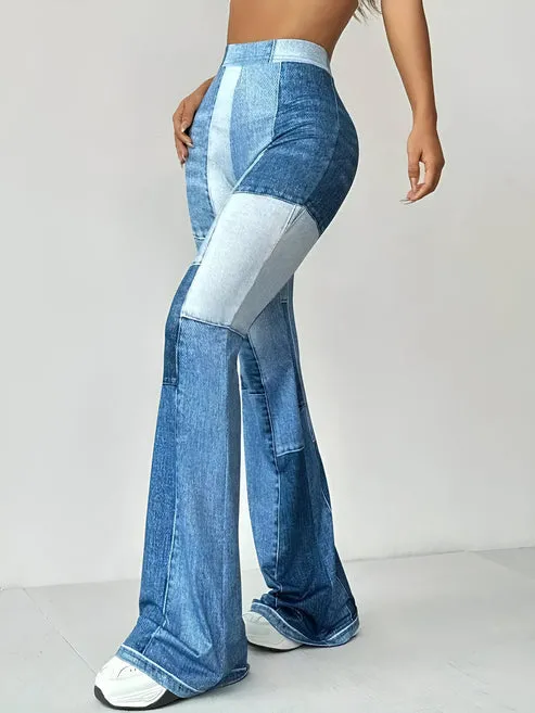 Dietlinde - flared trousers with print