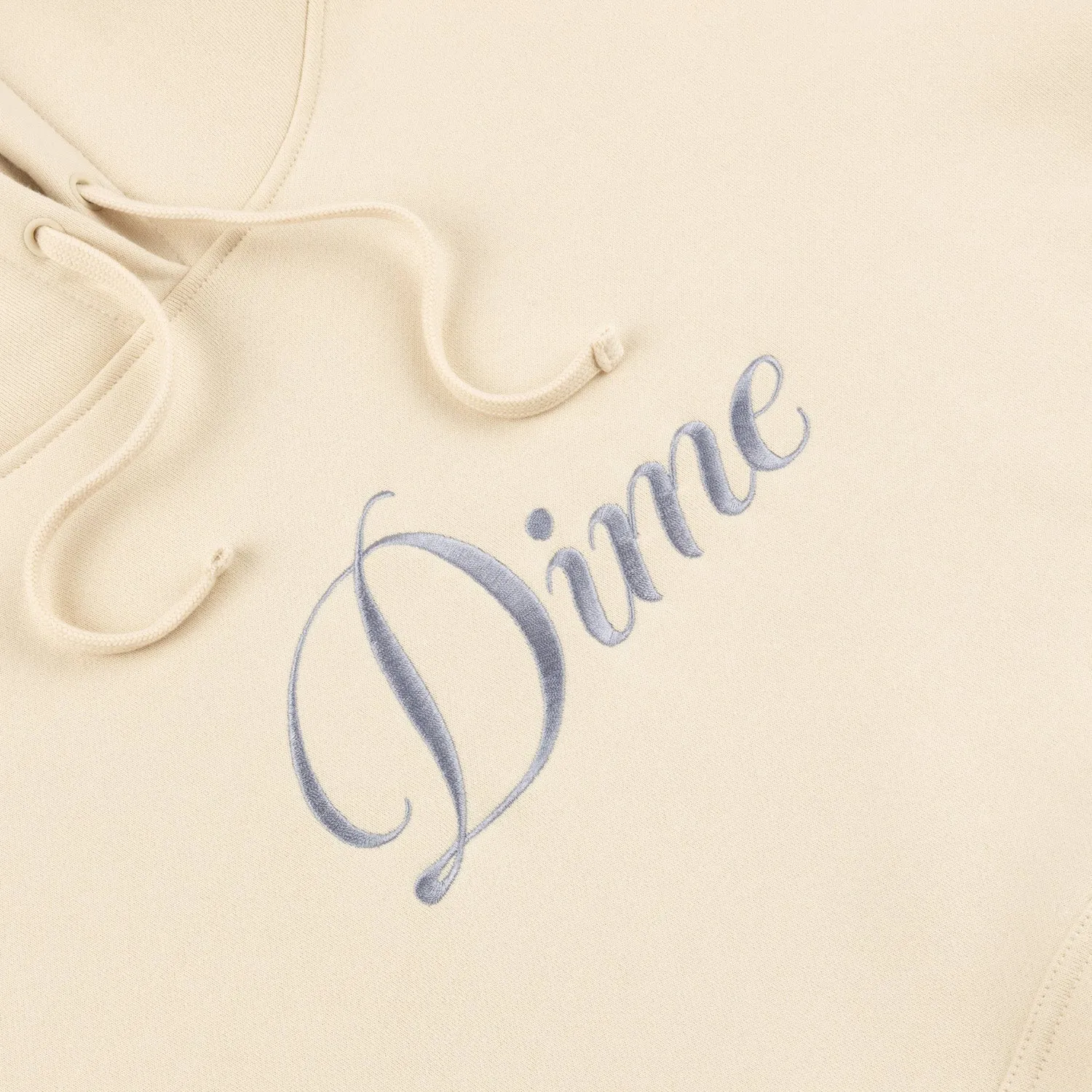 Dime Men Cursive Logo Hoodie Fog