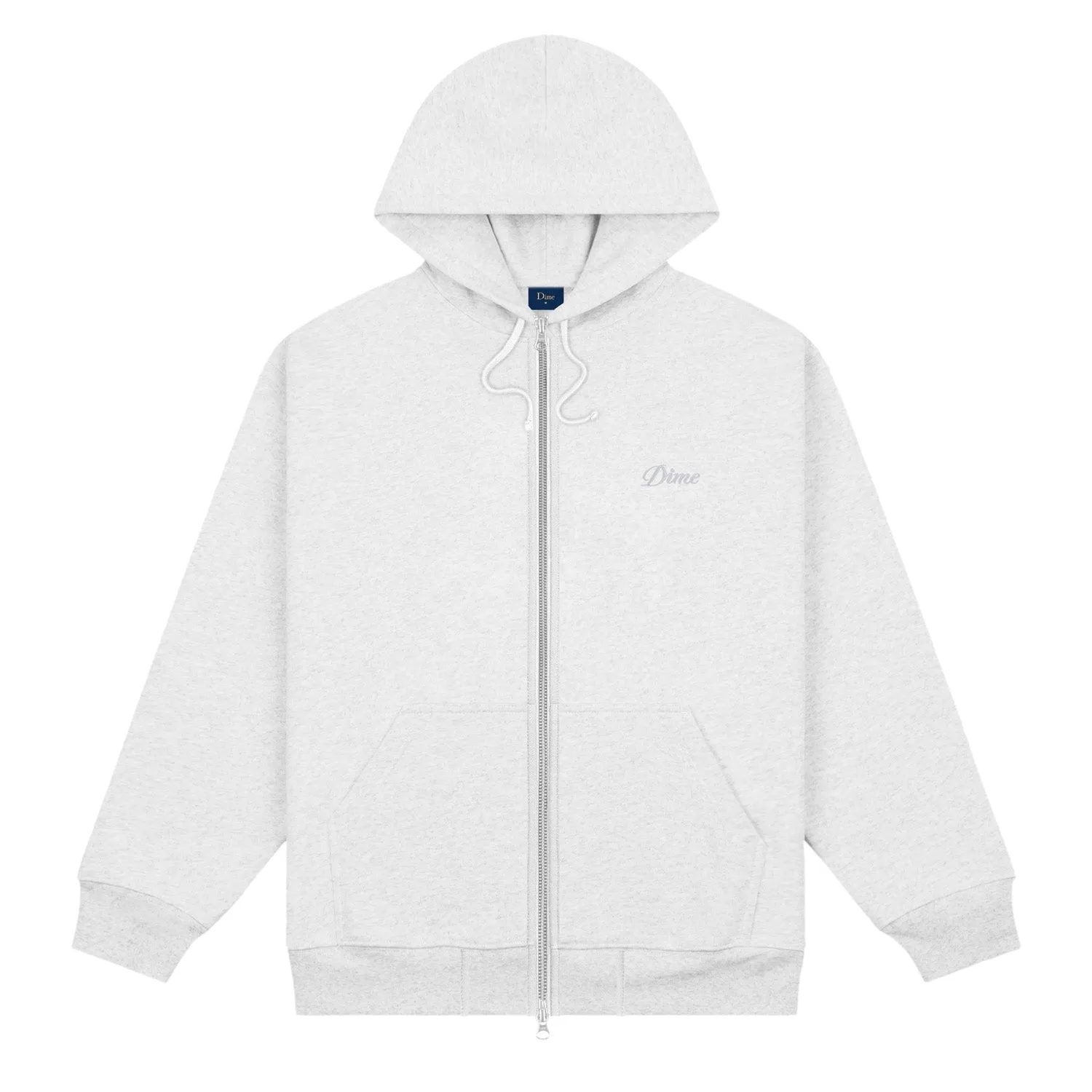 Dime Men Cursive Zip-Hoodie Ash