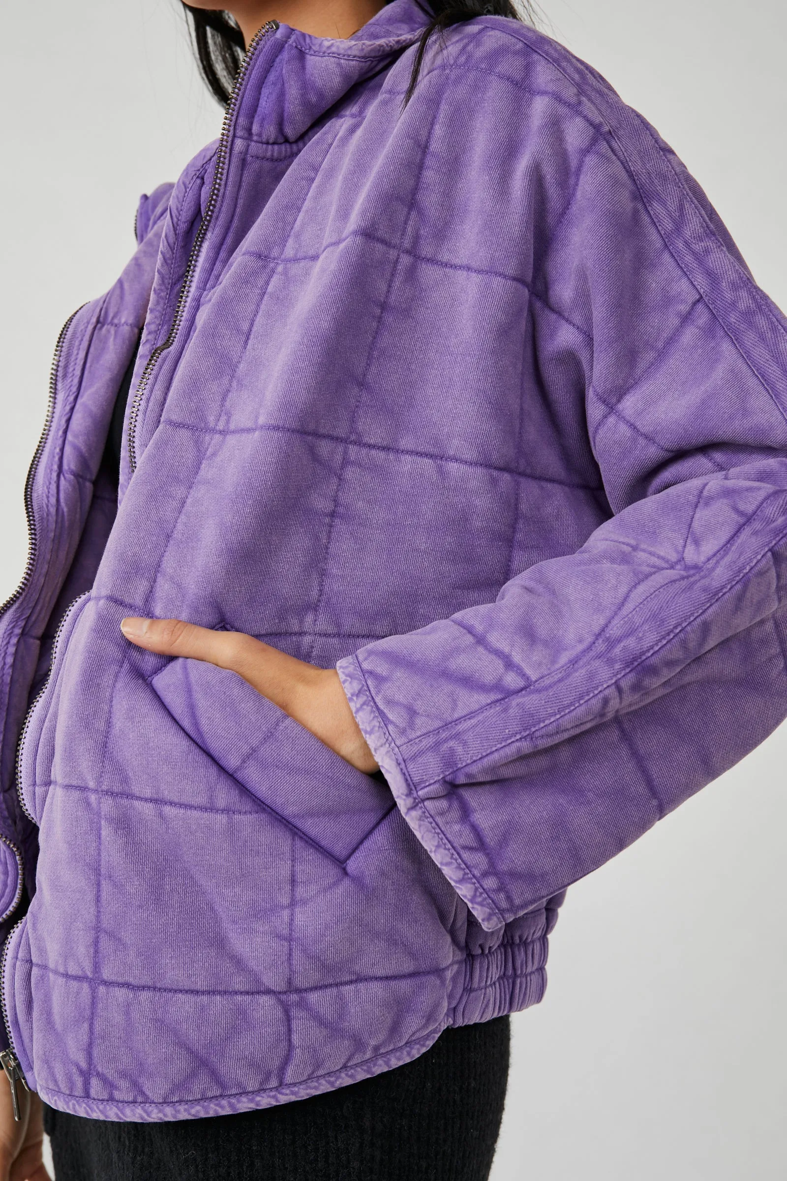 Dolman Quilted Jacket Moonberry