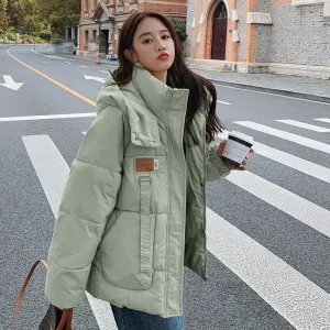 Down cotton-padded clothes women's 2023 new thickened cotton-padded jackets winter jackets student tooling cotton-padded clothes loose bread clothes trendy