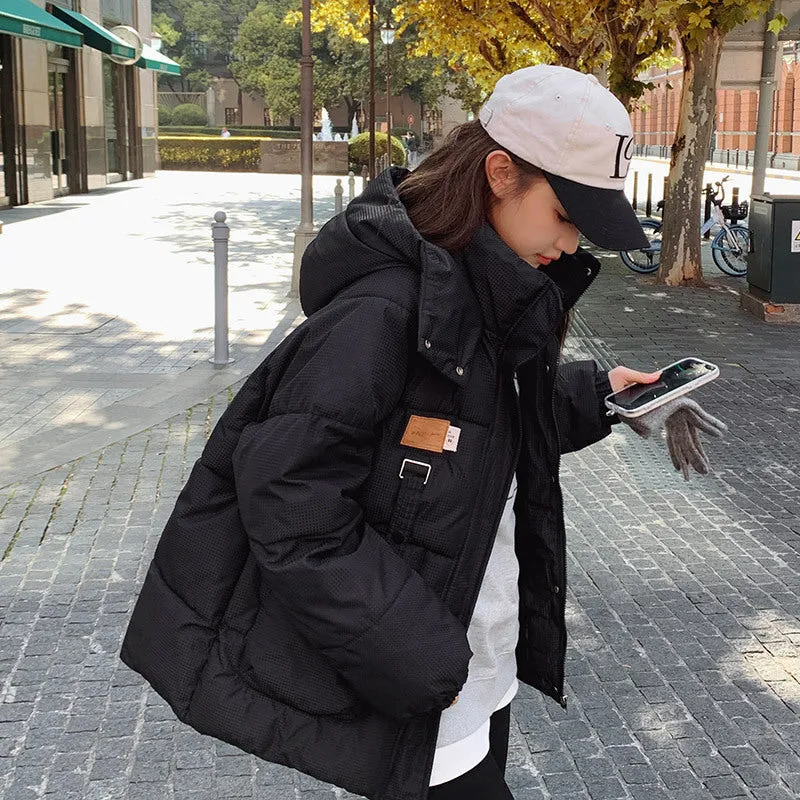 Down cotton-padded clothes women's 2023 new thickened cotton-padded jackets winter jackets student tooling cotton-padded clothes loose bread clothes trendy