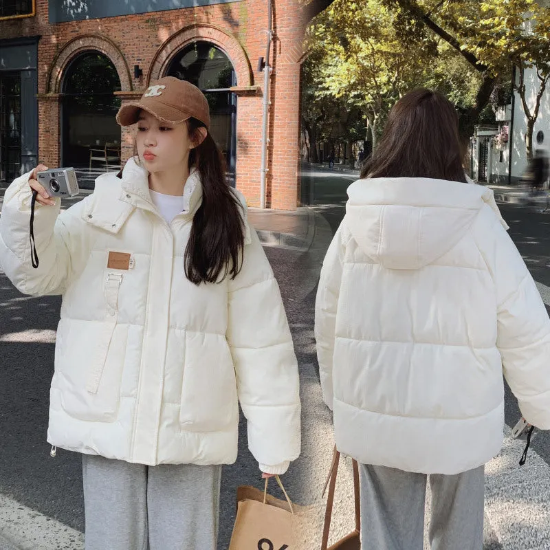 Down cotton-padded clothes women's 2023 new thickened cotton-padded jackets winter jackets student tooling cotton-padded clothes loose bread clothes trendy