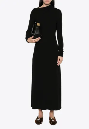 Draped Asymmetric Midi Dress