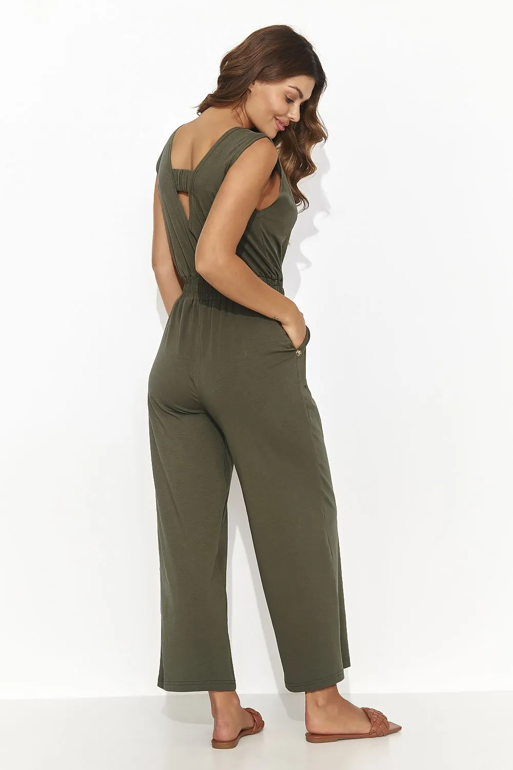 Drawstring Waist Luxe Flared Jumpsuit