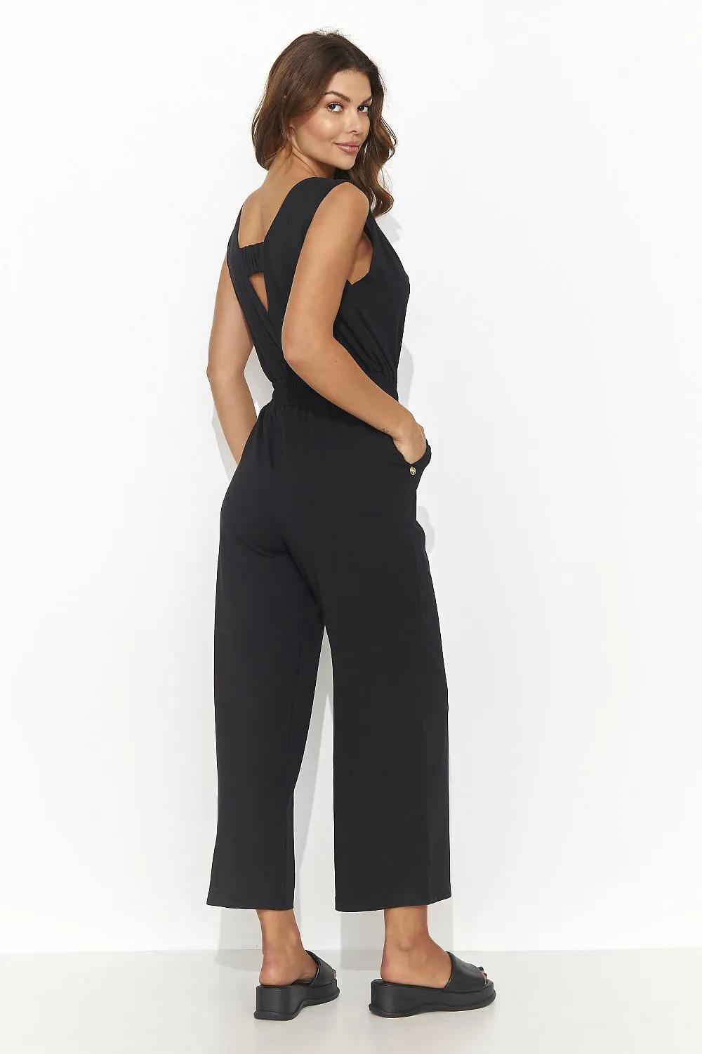 Drawstring Waist Luxe Flared Jumpsuit
