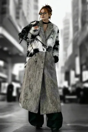 Eclipse Spliced Fur Coat