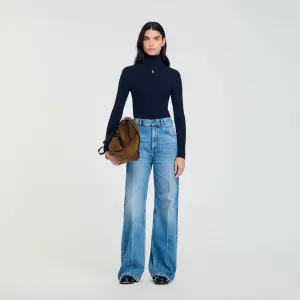 Eline Turtleneck Sweater Navy Blue