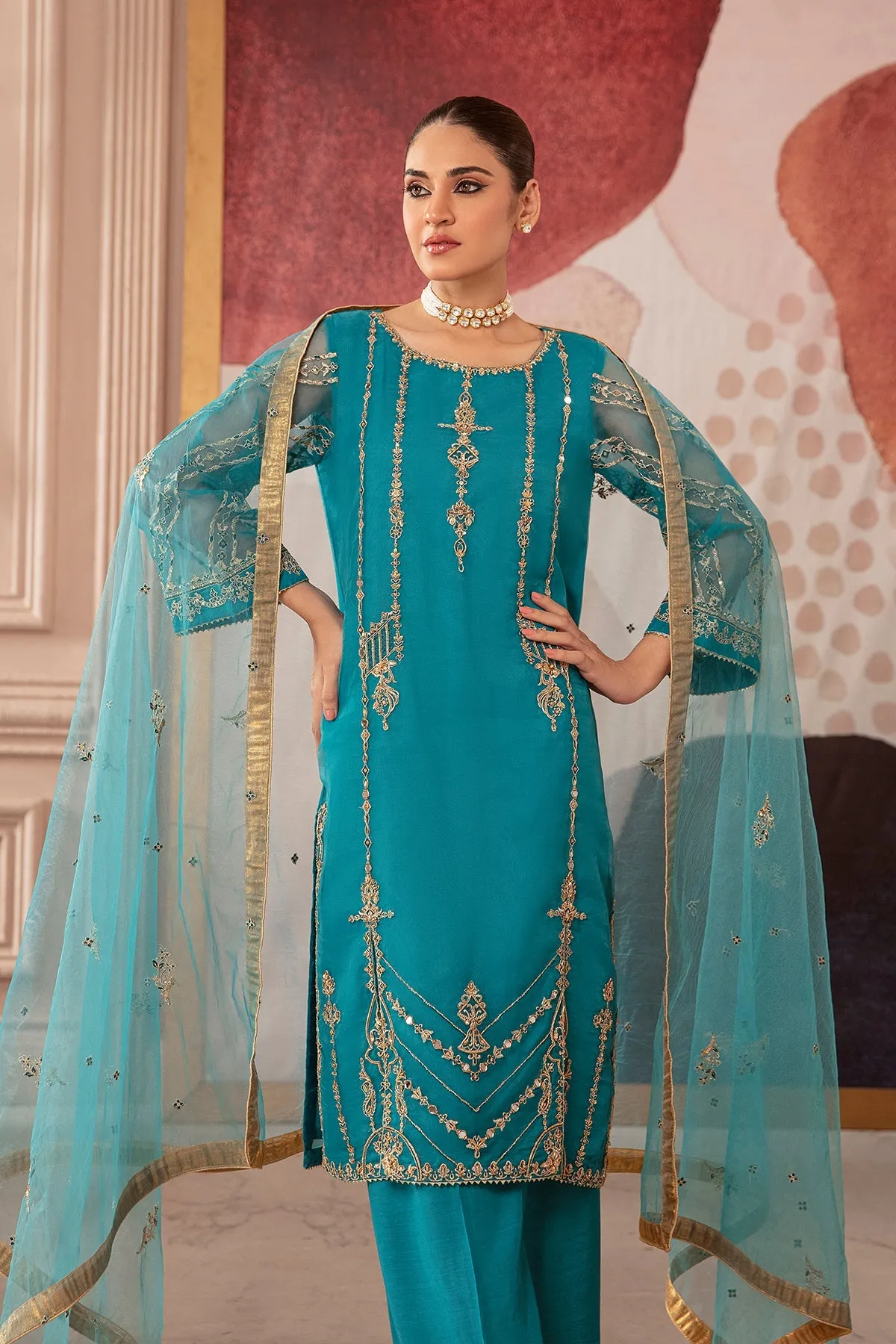 Embroidered Zinc Pakistani Salwar Kameez Dupatta Salwar Suit