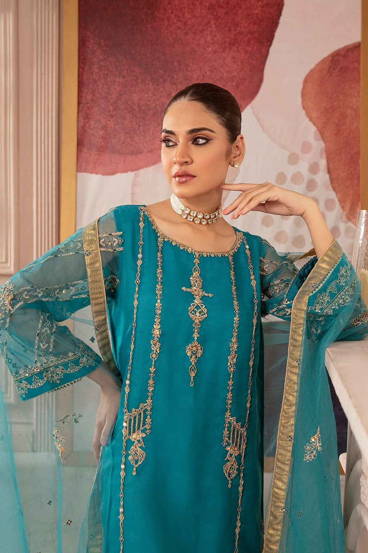 Embroidered Zinc Pakistani Salwar Kameez Dupatta Salwar Suit