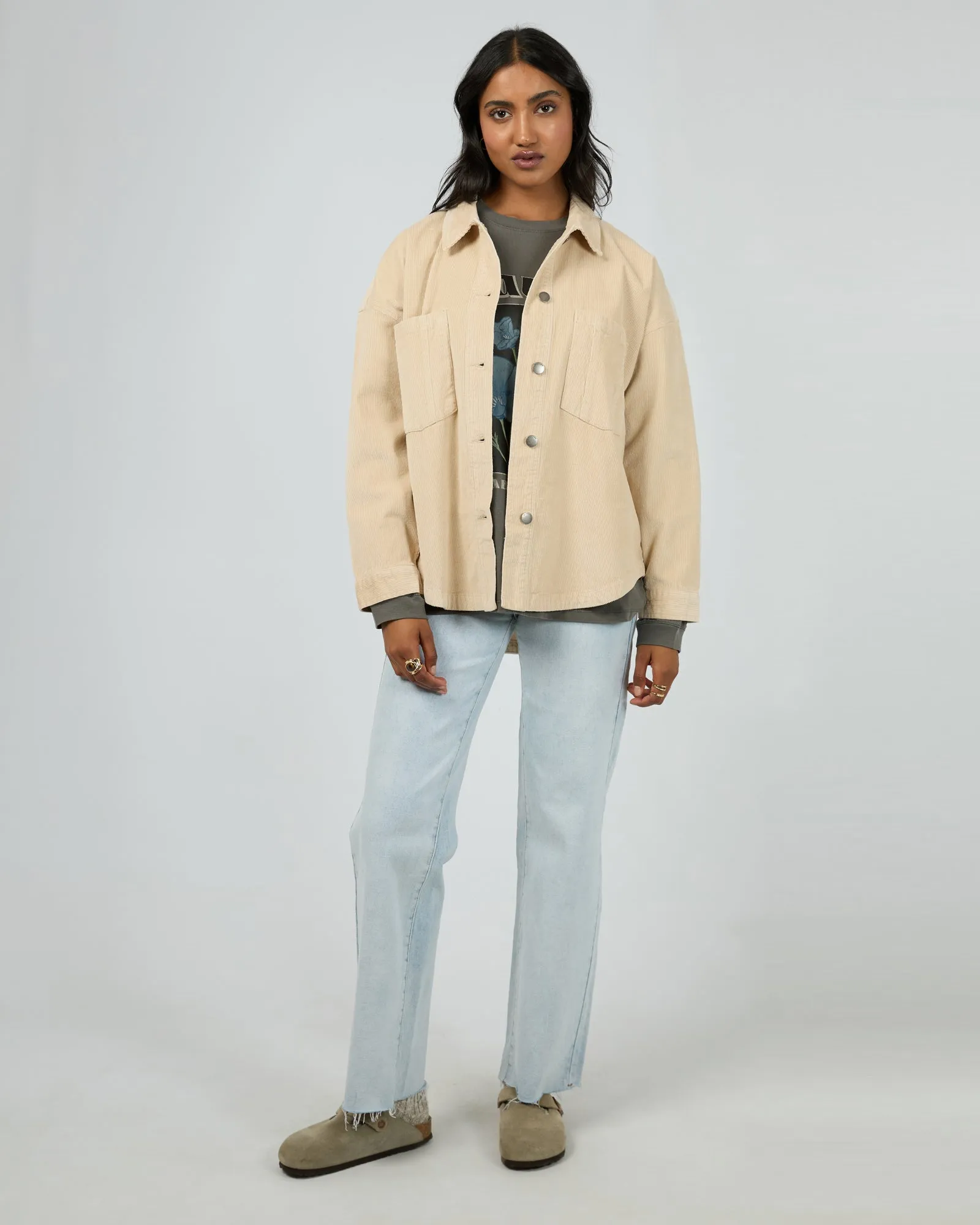 Emma Cord Shacket - Vanilla