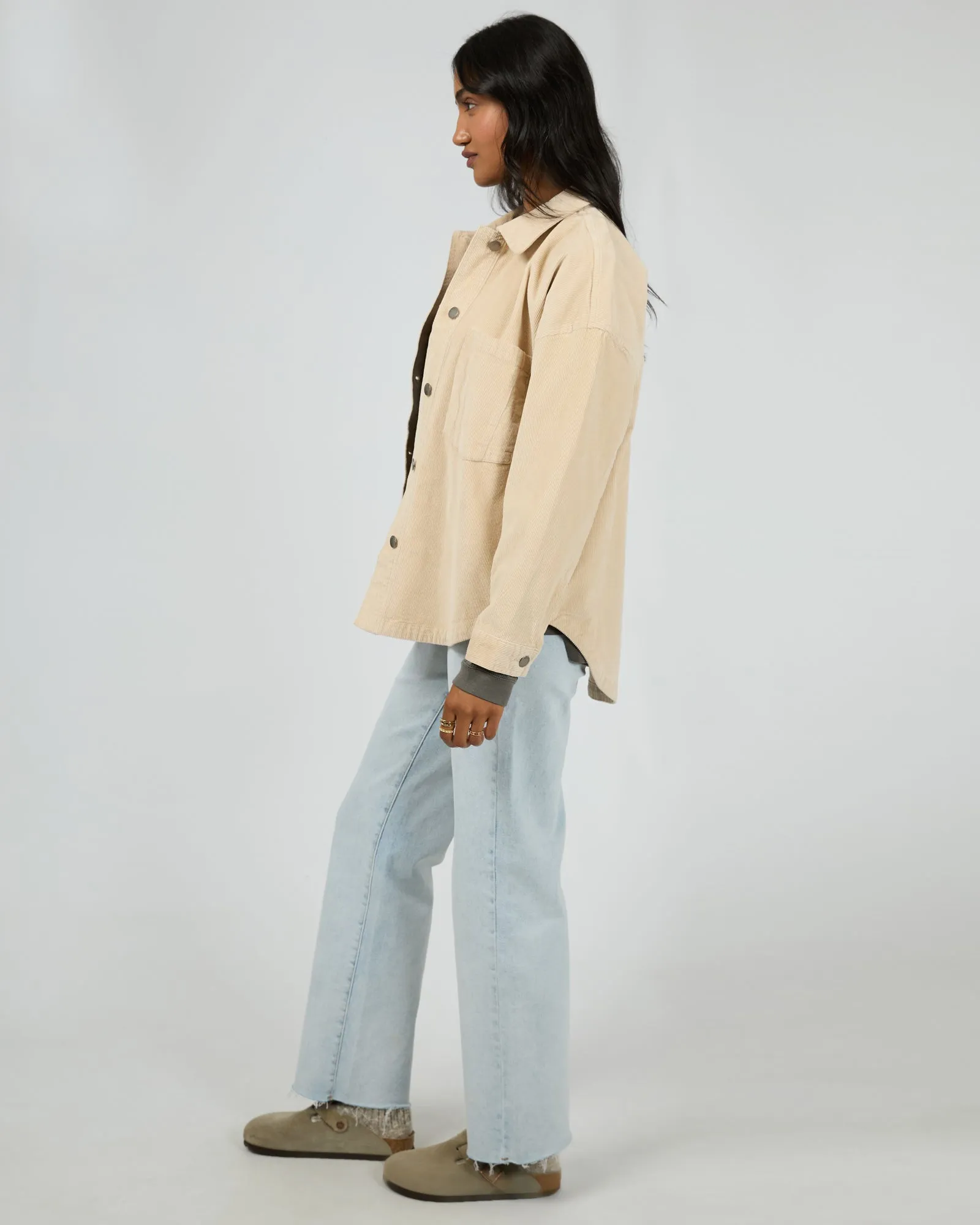 Emma Cord Shacket - Vanilla