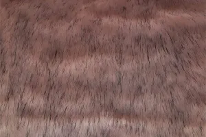 F1: Black Prickle Fur On Dusty Maple Pink Faux Fur - 50
