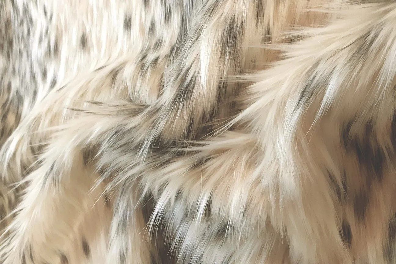 F1: Light Cream With Brown Stripe Faux Fur SOLD OUT