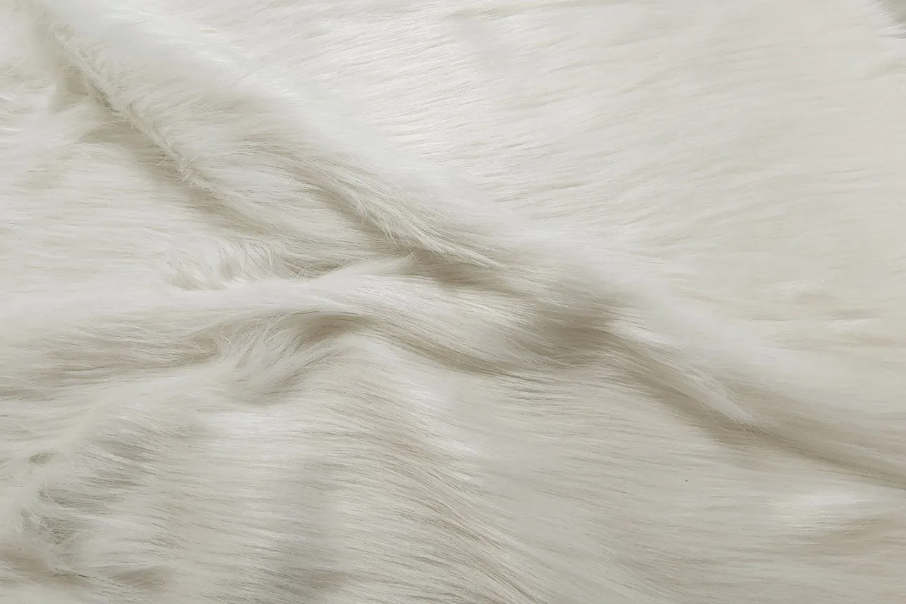 F1:  Off White Long Hair Faux Fur SOLD OUT