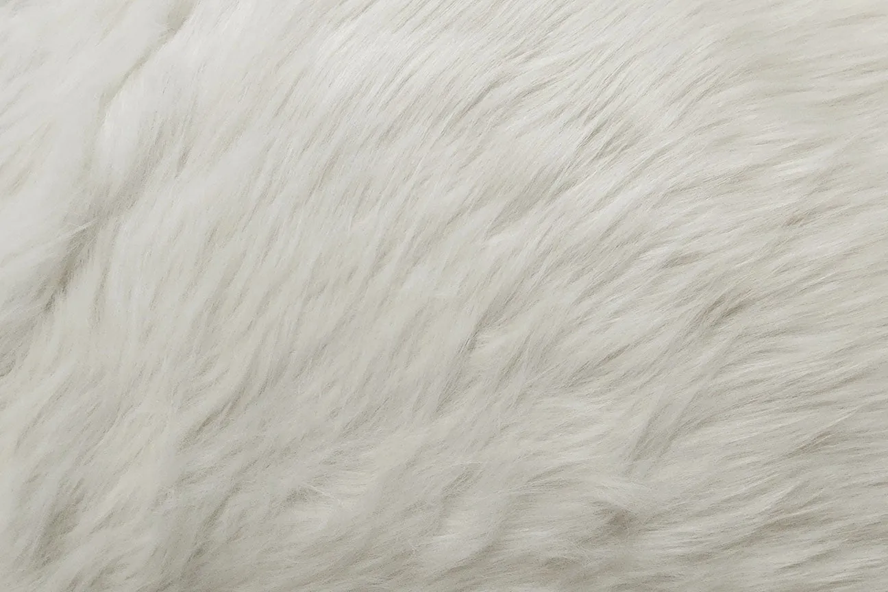 F1:  Off White Long Hair Faux Fur SOLD OUT