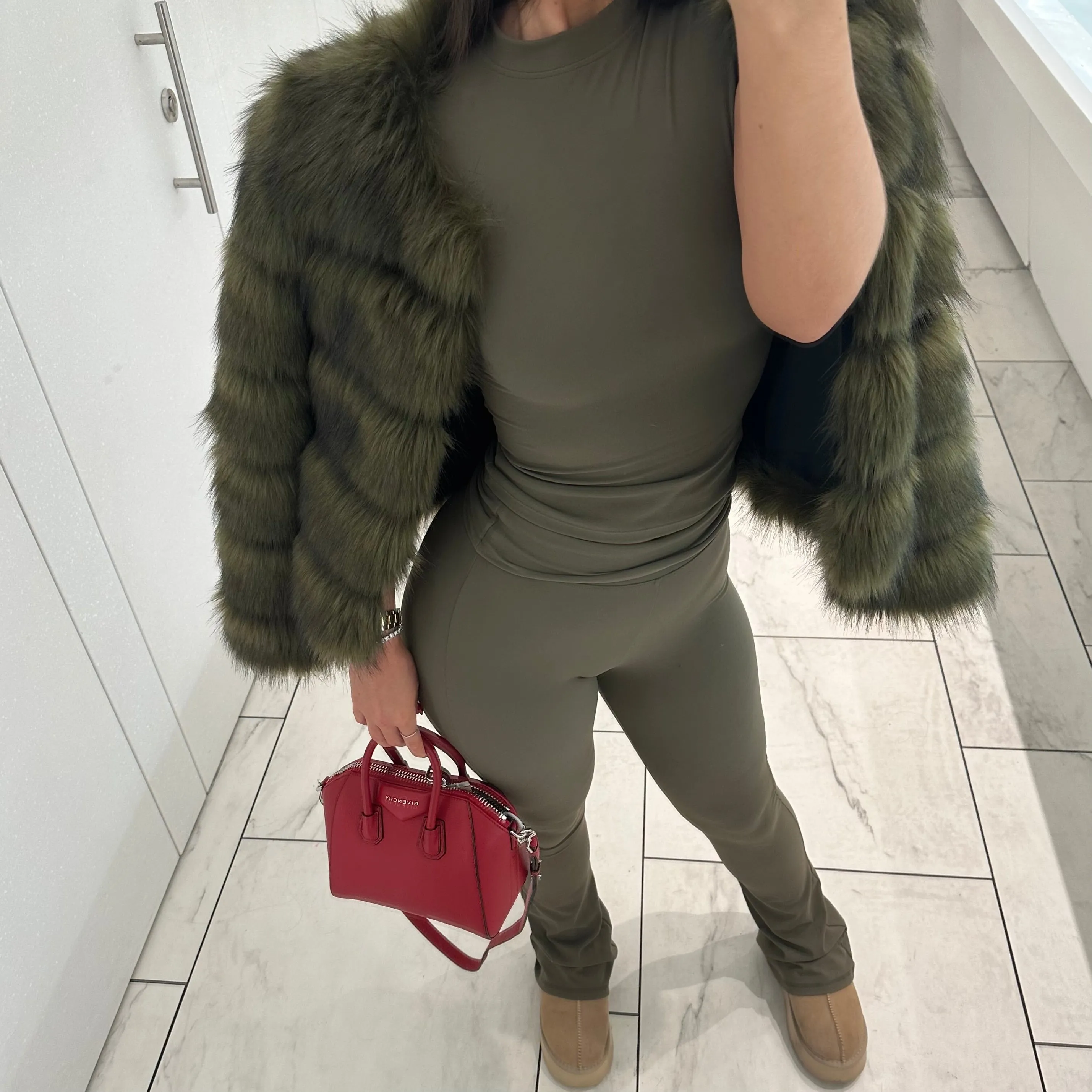 ‘FASHION WEEK’ Faux Fur Coat - Khaki