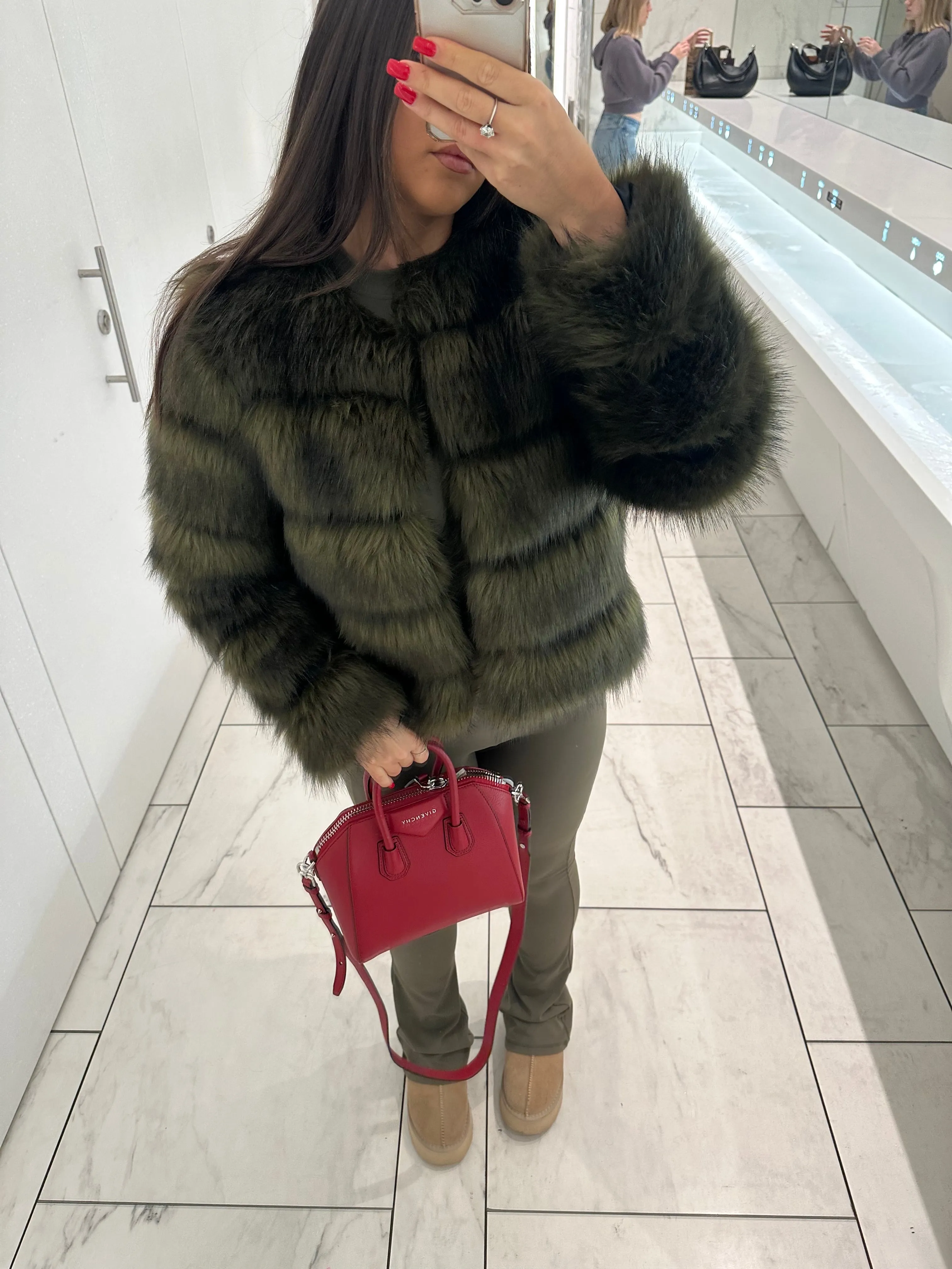 ‘FASHION WEEK’ Faux Fur Coat - Khaki