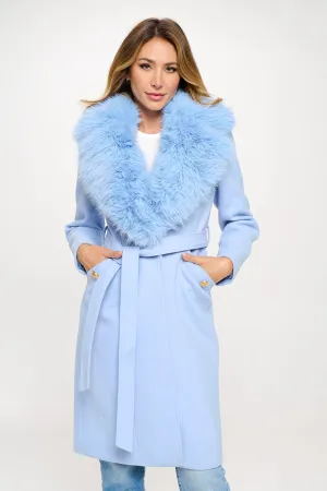 Faux Fur Collar Coat